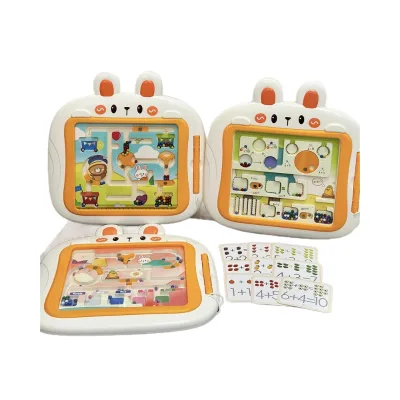Magnetic Drawing Board for Kids, Educational Early Learning Tracing Toy with Number Maze and Rolling Beads