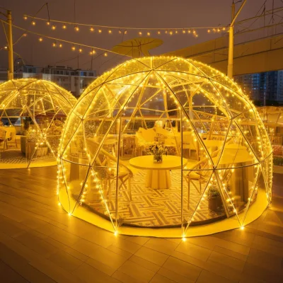 3m Domos Geodesicos and Luxury Outdoor Transparent PVC Garden Igloo Tent Clear Plastic Dome for Hotels Ilgoo