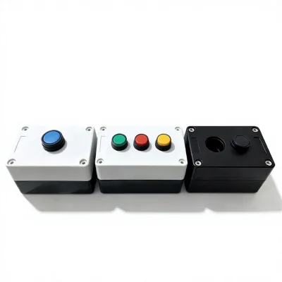 PSLT Button Control Box Plastic Enclosure Elevator Fan Maintenance Box 1-4 Hole Emergency Stop Start/Stop Box Industrial Switch