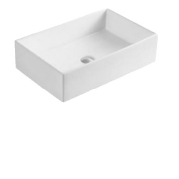 Left-Right Ceramic Wall-Mounted Single Basin Modern Minimalist Style Custom Logo Hotel & Balcony Use Small Rectangular Design