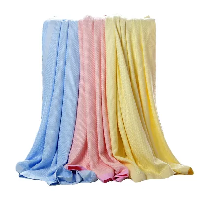 Waffle Weave Super Soft Baby Organic Blanket Bamboo Blanket Eco-friendly Wearable Solid Knitted Baby Blanket & Swaddling