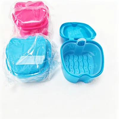 Wholesale Denture Box with Detachable Strainer, False Teeth Soaking Cup for Dental Clinic