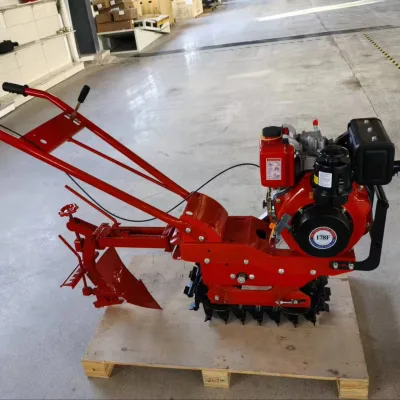Small Diesel Engine Agricultural Micro Tiller with 9HP Multifunctional Gearbox for Subsoiling & Ploughing