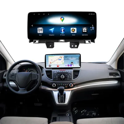 12.3" Dashboard Navigation Bezel Base Frame Set Full Modification Kit Firm Support Stereo Android Car Screen Matte Black LHD