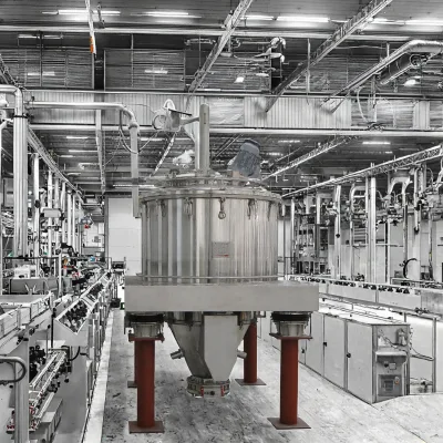 PLC Controlled Automatic Scraper Bag-Pulling Basket Centrifuge 400l/h Capacity for High Productivity Chemical Processing Plants