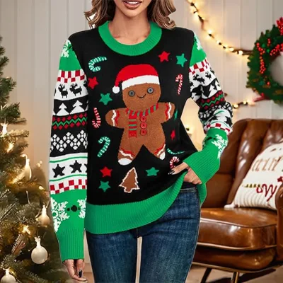 2024 Custom Design Women Christmas Sweater Plus Size Women Ugly Celebrity Carnival Christmas Jumpers