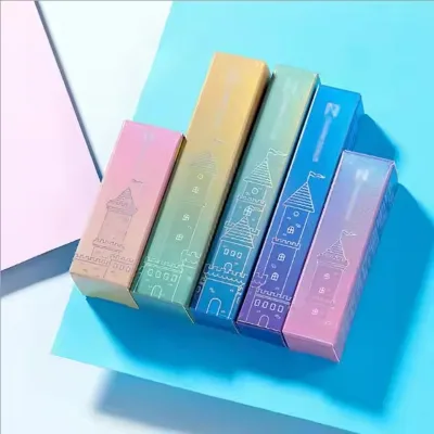 Custom Logo Eco-Friendly Rigid Boxes Matte Skin Care Serum Lipstick Cosmetic Packaging Recyclable Customizable Size Design Gifts