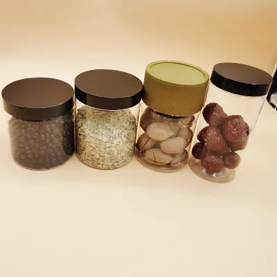 Elegant  Coffee Jar with Lids Plastic Storage Jars for Convenient Storage Packaging
