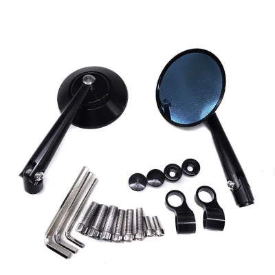 Universal Motor Bike Rear View Side Mirror Retro Round Motorcycle Rearview Mirrors