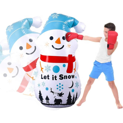 45 Inch Inflatable Snowman Tumbler Inflatable Christmas Snowman Christmas Tumbler Decoration