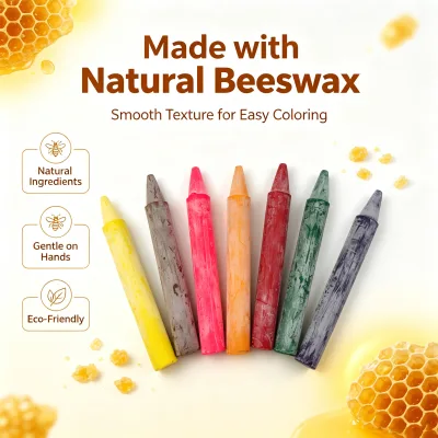 OEM Custom Logo Safe Organic Beeswax Crayon Children Stationery