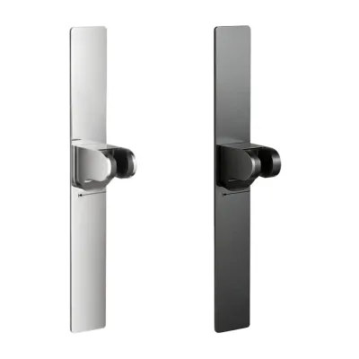 Stainless Steel Luxury No-Drill Wall Mounting Rotating Magnetic Shower Holder Bathroom Bracket Height-Adjustable Stand Universal