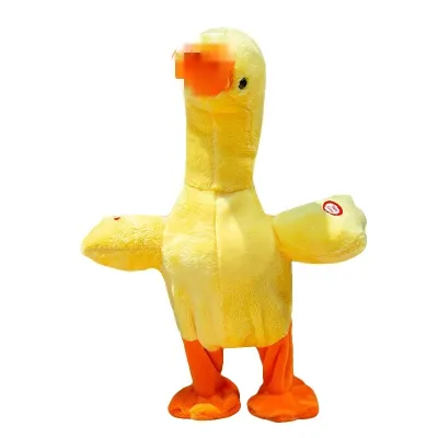 New Arrival Soft Dancing and Talking Duck Plush Toy Cute Electric Walking Duck Recording Repeating Singing Duck Toy Plush Doll