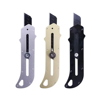 Factory Wholesale Heavy Duty All-Steel DIY Art Paper Knife Large Stainless Steel Blade with Safety Features Box Included