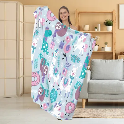 Christmas Fleece Throw Blanket Soft Plush Holiday Blanket for Couch Bed Nap and Home Decor
