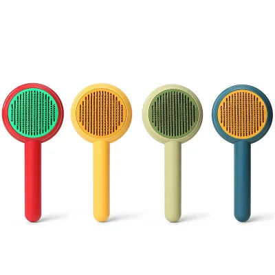 Custom Pet Deshedding Tool Massage Comb Cute Cat Shell Shape Pet Dematting Comb Cat Dog Massage Combs Grooming