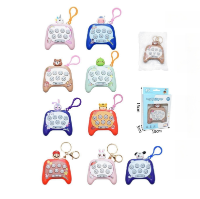 Hot Sale Mini Handheld Pop Game Children Popular Toys Light Music Speed Push Toy Colorful Cute Animal Style Mini Game