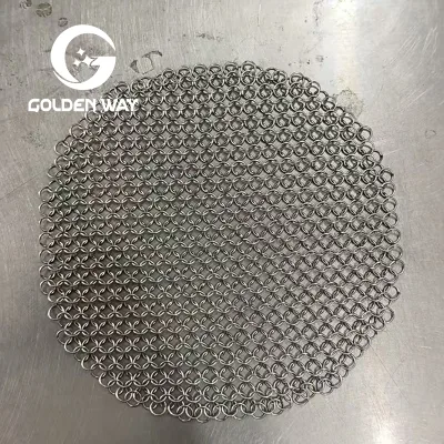 Stainless Steel Pot Cleaner Chainmail Ring Mesh 304 316 Brush Pot Net Wash Pot Net Cleaning Ball Wire Mesh Wash Chain