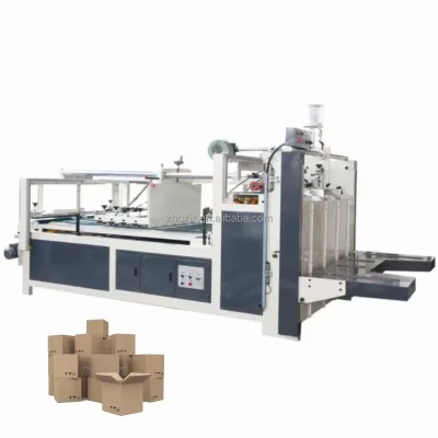 ZHENHUA Golden Wings Semi Automatic Box Gluing Machine Exported Globally