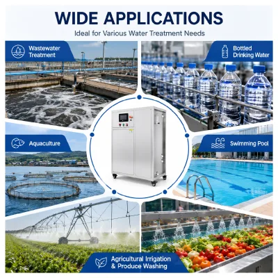 200g 300g PLC Ozone Water Generator for Small Scale Mineral Water Production Line Disinfection with SUS304 Stainless Steel