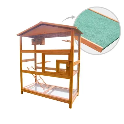 Canary Bird Cage for Sale Backyard Wooden Birdhouse Rainproof Corrosion Resistant Outdoor Hanging Nest Box