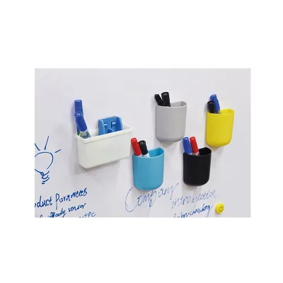 Magnetic Pen Holder for Refrigerator with Strong Magnetic Back Dry Erase Marker Holder for Whiteboard