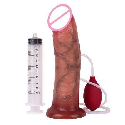 10in Realistic Ejaculating Dildo Adult Butt Plug Silicone Squirting Dildo with Suction Cup Adult Smooth Anal Training Sex Toys