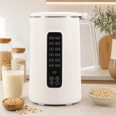 Family Size 1.2L Nut Soy Milk Maker Touch Control 12 Cooking Menus Self-Cleaning Heating Blender Cooker for Daily Breakfast