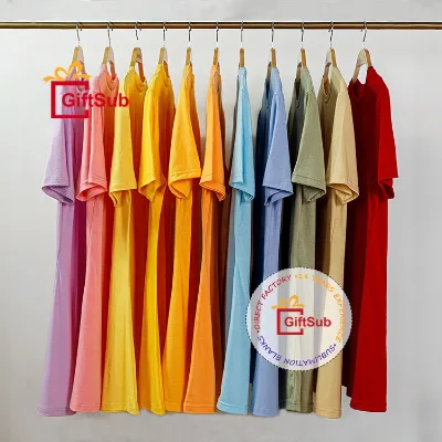 Custom Sublimation Polyester Cotton Feel Ladies Dress Loose Casual Knitted Plain Long T-shirt Summer T Shirt Dresses for Women