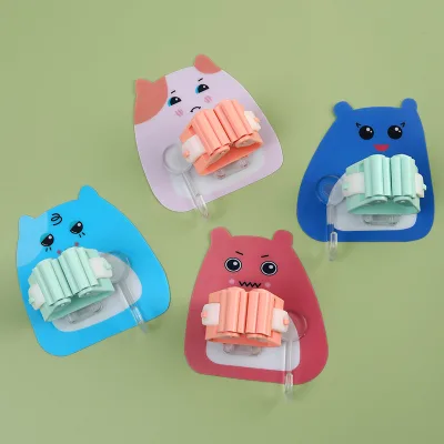 Wall-mounted Non-drilled Traceable Mop Holder with No Holes for Easy Storage Creative Multi-functional Storage Solution