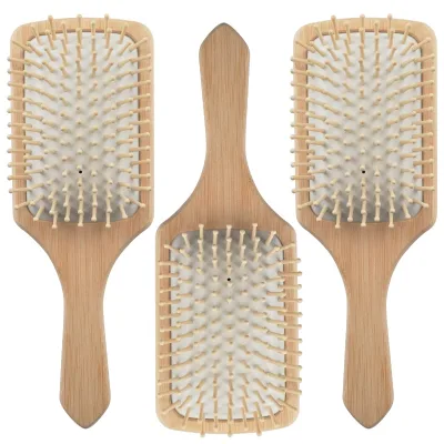 Artisans Hot Selling Large Size air Cushion Hair Brush Detangling Brush Hair Massage Bamboo Hair Brush