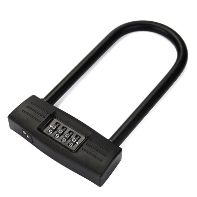 Durable Steel U Bicycle & Motorcycle Lock Waterproof Electric Vehicle Combination Lock for Mountain Bike Anti-Theft