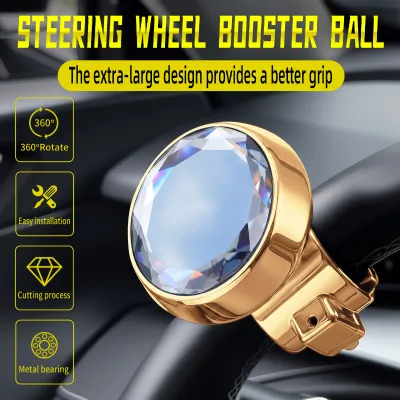 Crystal Car Steering Wheel Assist Ball Handle Steering Knuckle with Ball Bearing Assist Ball