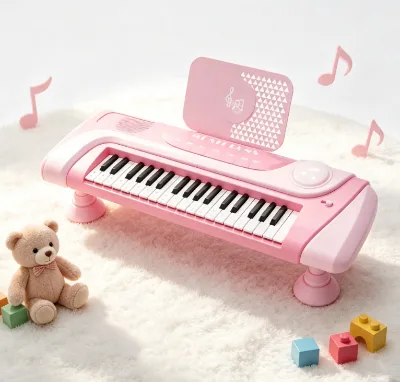 37-Key Multi-Function Electronic Piano Musical Instrument with Demo Songs Rhythms & Microphone Birthday Gift