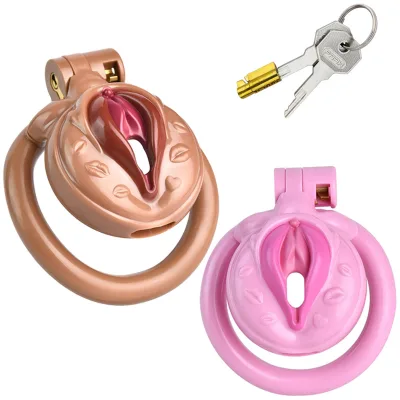Chastity Lock Cock Cage Male Chastity Devices Lock 4 Rings The Man Plays The Woman Role-playing Flirting Couple Adult Sex Toys