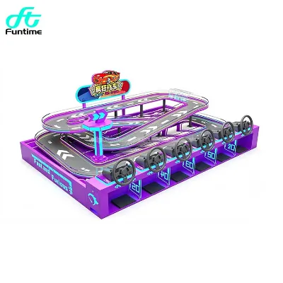 High Profit Fun Time Stainless Steel 6 Players RC Car Racing Track Shopping Mall Kids Amusement Racing Game Machine English