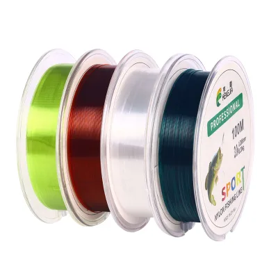 100 Meters Nylon Line Dark Green White Red Fishing Line for Fishing Bass Accessories Tool