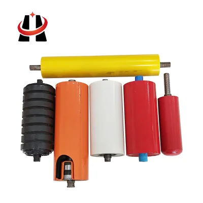 Bulk Material System Large Diameter Conveyor Roller Cast Iron Housing Labirynth Seal Waterproof Heavyweight Robust Design