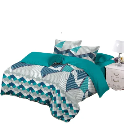 Hot Selling 100% Polyester Woven Printed Duvet Cover Set Hotel Skin-Friendly Includes Sofa Bed Desk Table 3-in-1 Popular Design