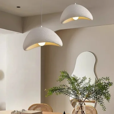 Wabi-Sabi Style Resin Adjustable Height Chandelier Designer Cream Clothing Store Model Room Homestay Restaurant Hotel