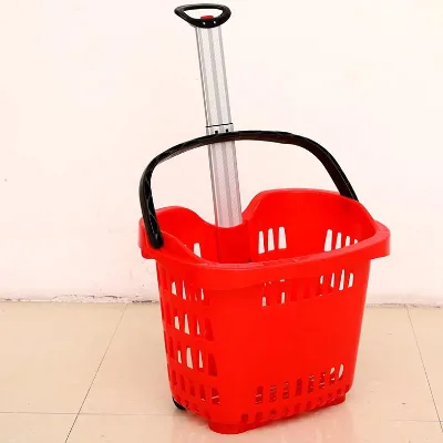 Different Types New Plastic Shopping Basket, Aluminum Alloy Shopping Basket With Handle