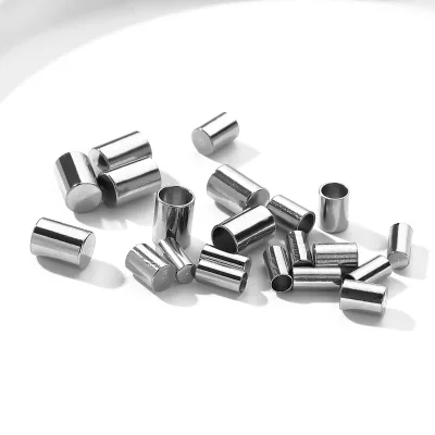 Stainless Steel Cord End Caps Barrel Head Buckle Rope End Tips for Leather Necklace Bracelet Making