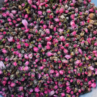 Premium Hand Picked Whole Dried Peach Flower, Pink Natural Color Mild Floral Sparse Broken Petals for Tea Factory Bulk Supply