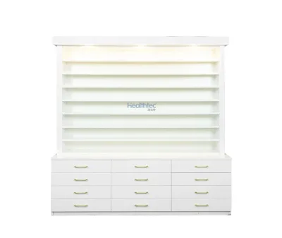 China Suppliers Custom Make Modern Wood Wall Stand Solon Furniture Nail Polish Rack Display Cabinet