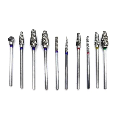 Assorted 10 Pcs Dental Laboratory Tungsten Steel Carbide Burs Kit