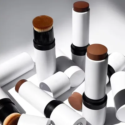 Oil Control Matte Foundation Contour Stick With Dual End Brush Natural Skin Tone Shades Custom Private Logo Makeup Foundation