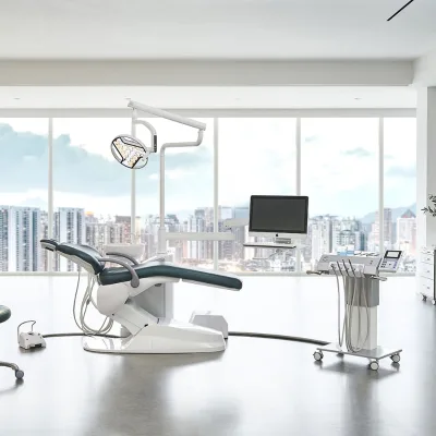 Implant Series Dental Chair Unit with Hand Pieces Emergency Button