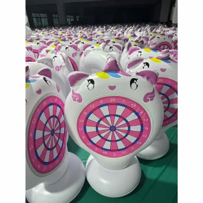 Unicorn Inflatable Dart Board Game, Kids Inflatable Target Toss Game with Stand for Party