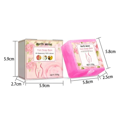 Hot Sale Moisturizing Handmade Natural Herbal Yoni Soap Bar Silk Screen Printed Essential Oil Vagina Tightening Anti-Bacterial