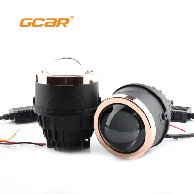 External Driver GCAR Bi LED Fog Lamp Triple Color Temperature Zero Blind Spot Universal Vehicle Lighting Modification